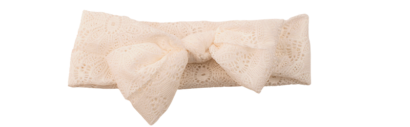 BR6588 CHERIE BABY FLORAL STRETCH LACE ROLLED BOW