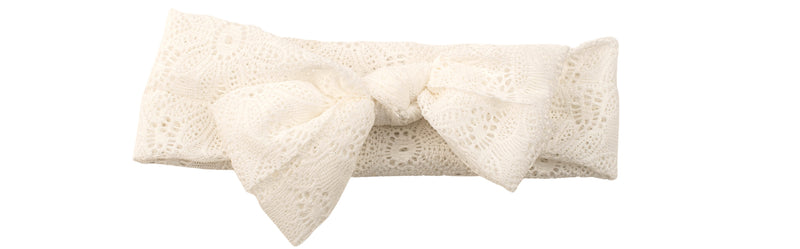 BR6588 CHERIE BABY FLORAL STRETCH LACE ROLLED BOW