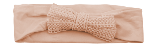 CHERIE BABY BAND WIDE LACE BOW BR6590
