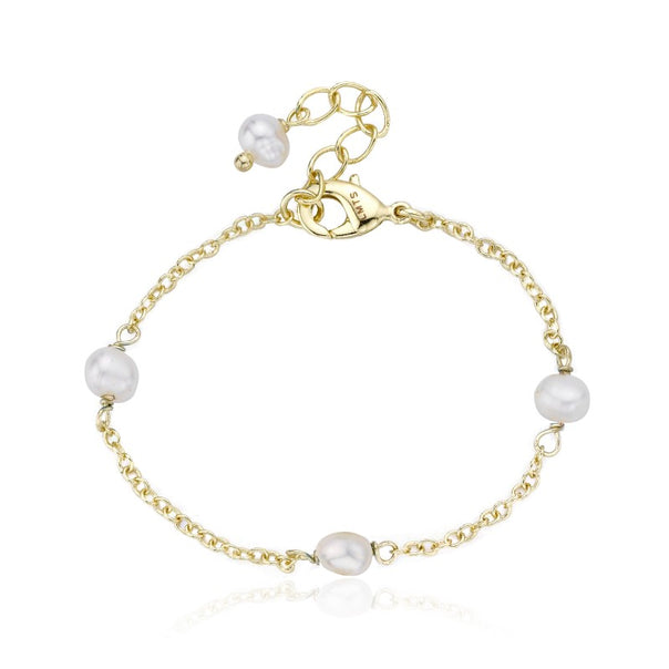BT1939B LMTS 14K GP FRESH WATER PEARL BRACELET