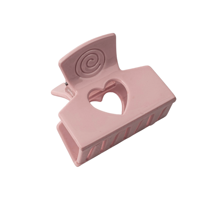 CHERIE CLAW CLIPS RESIN HEART CUTOUT CC102