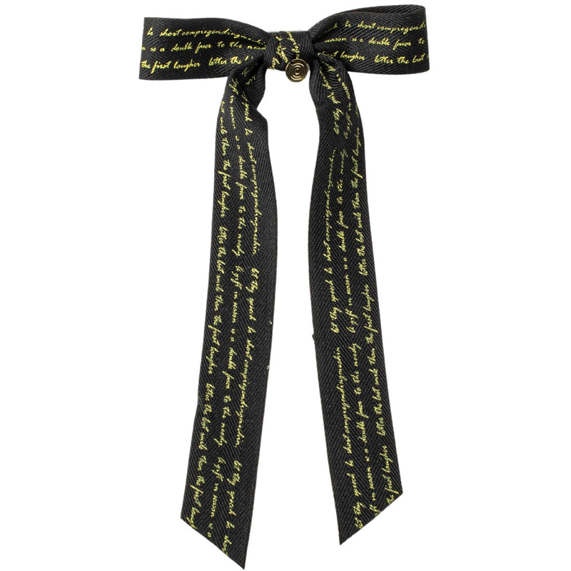 CP6577 CHERIE NEWSPAPER/ALPHA PRINT LARGE BOW CLIP