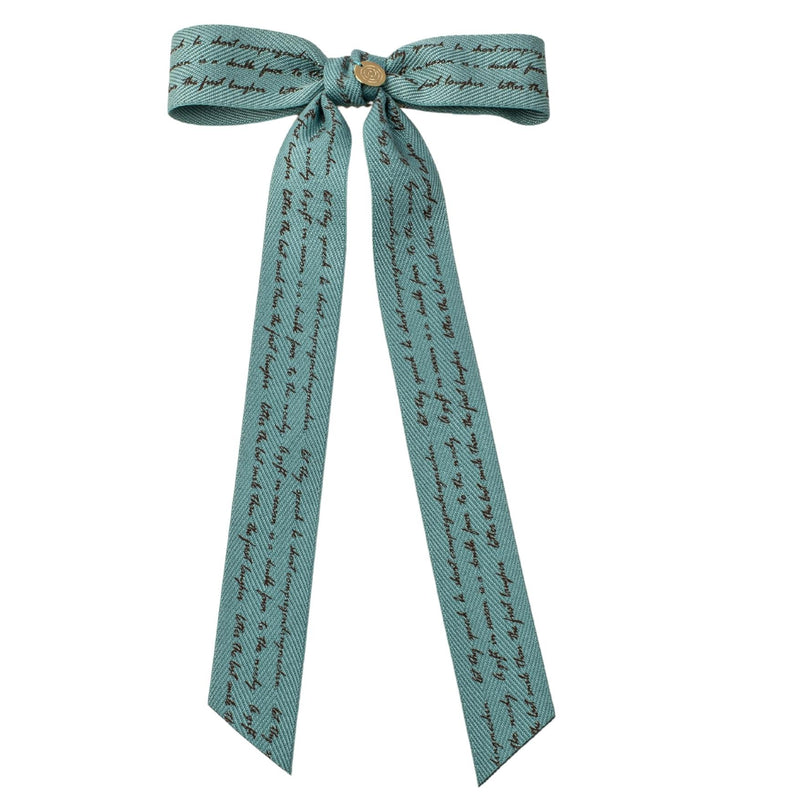 CP6577 CHERIE NEWSPAPER/ALPHA PRINT LARGE BOW CLIP