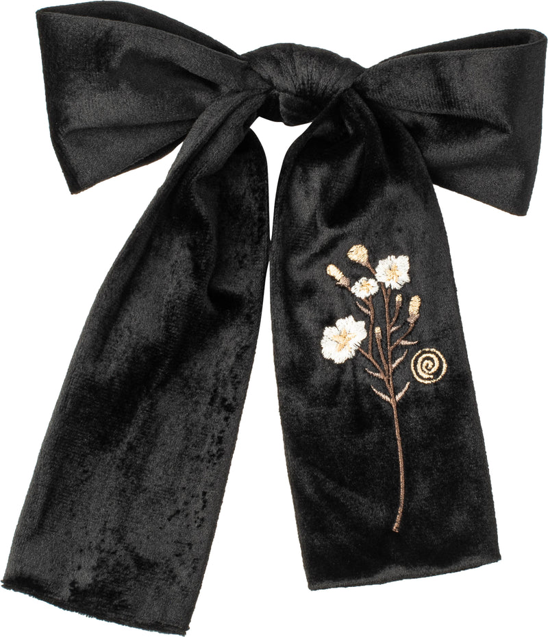 CP6755 CHERIE EMBROIDERED VELVET BOW