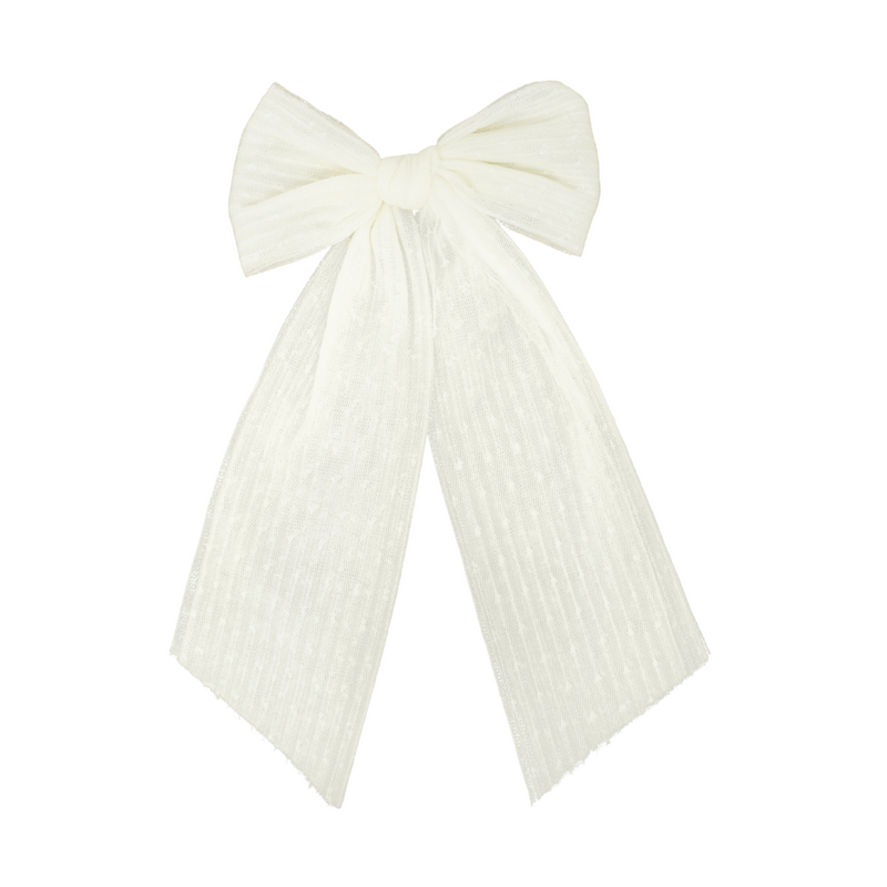 BANDEAU DRESSY DOT TULLE LARGE BOW CLIP DT-LC