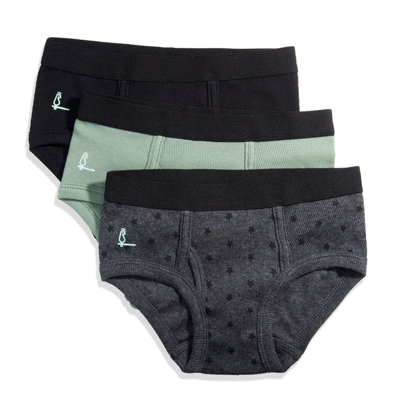 F304  FEATHERS BOYS RIBBED BRIEFS 3PK