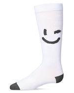 MKF-7117 MEMOI AIR BRUSH SMILEY KNEE HIGH