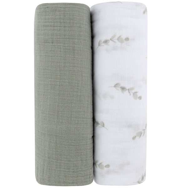 ELYS & CO 2PK COTTON MUSLIN SWADDLE SET