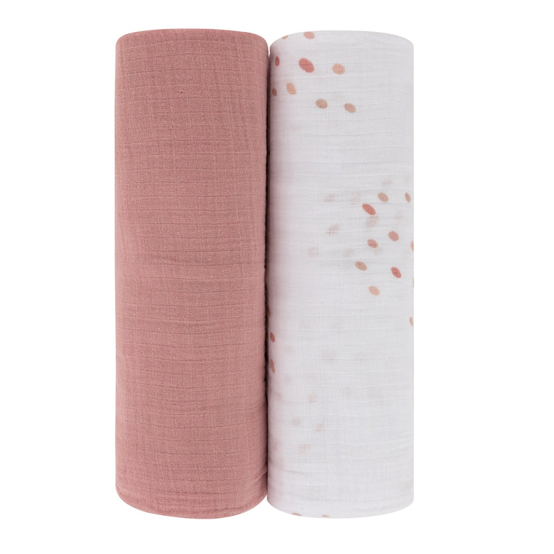 ELYS & CO 2PK COTTON MUSLIN SWADDLE SET