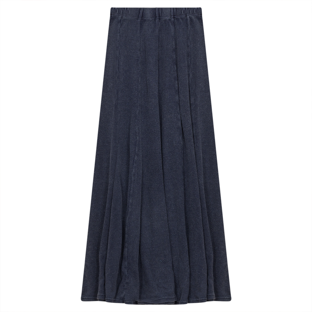 SB3CM8403SLW FAVES WAFFLE STONE PANELED MAXI SKIRT