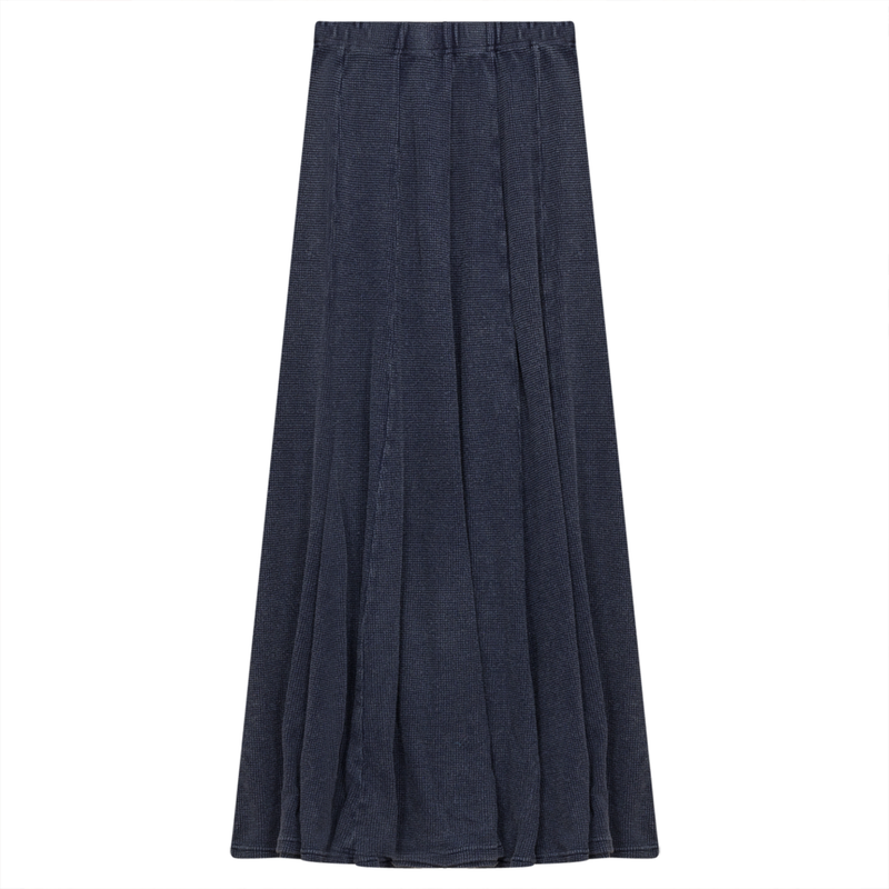 SB3CM8403SLW FAVES WAFFLE STONE PANELED MAXI SKIRT