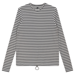 SB3CM8417T RIFF RIB STRIPE V-NECK TEE WITH BUNGEE ROPE