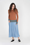 SB3CPT4856 FYI LADIES COLORBLOCKED STRIPED T-SHIRT