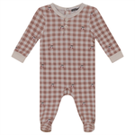 SB3CY1978 WHIPPED COCOA CHECKERED FOOTIE