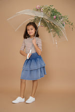 SB3CY2070S SO WHAT DISTRESSED LAYER SKIRT