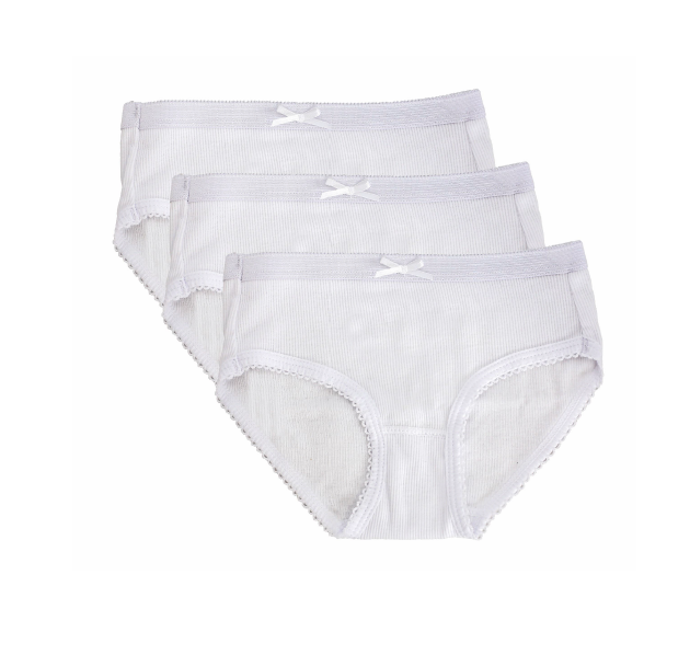 f103 feathers girls rib white briefs