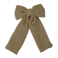 BANDEAU SOFT SWEATER KNITS BOW CLIP