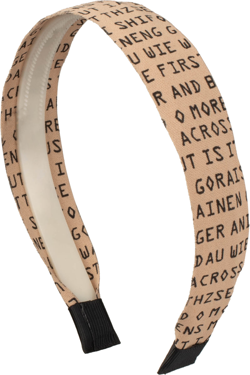 TS6505 CHERIE ALPHA PRINT FLAT HEADBAND
