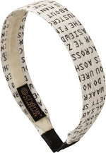 TS6505 CHERIE ALPHA PRINT FLAT HEADBAND