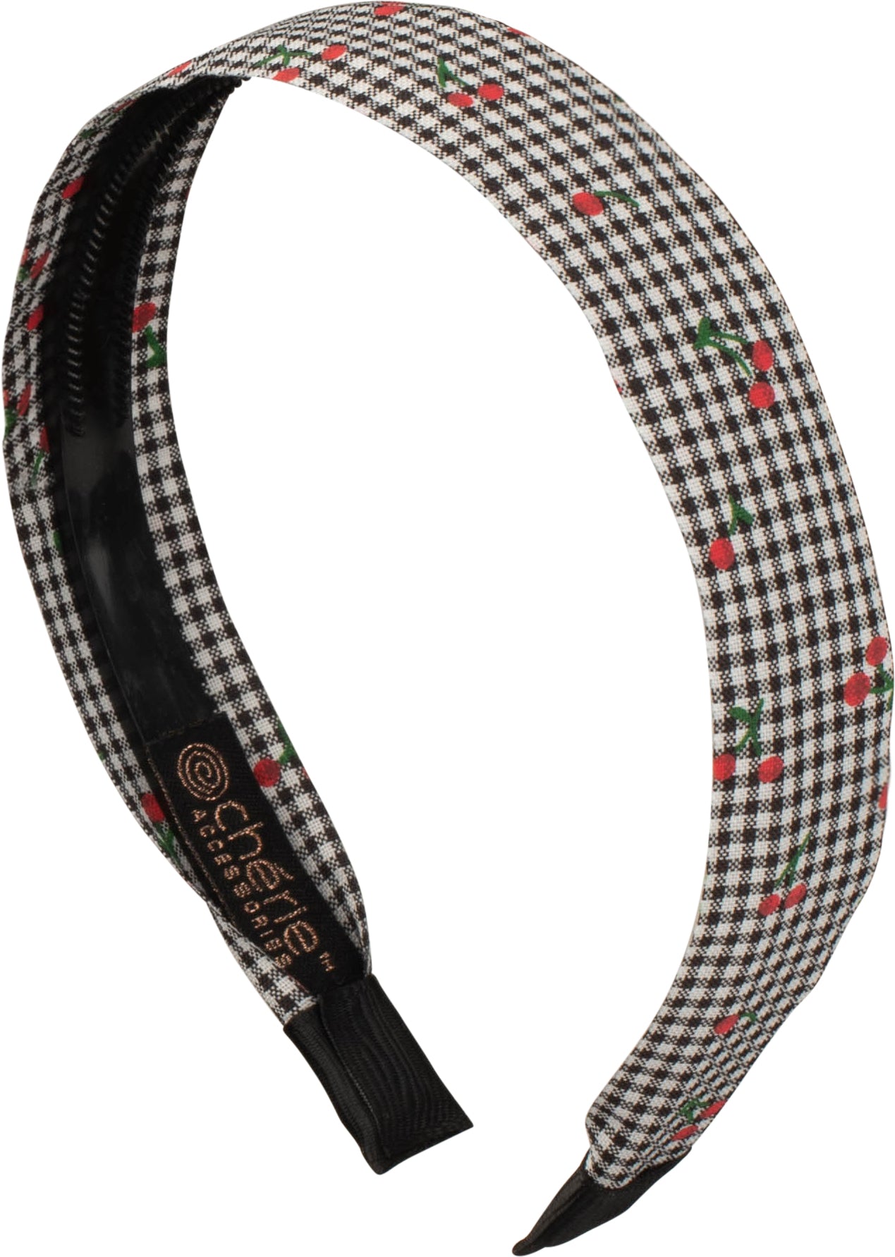 TS6507 CHERIE CHERRY GINGHAM FLAT HEADBAND