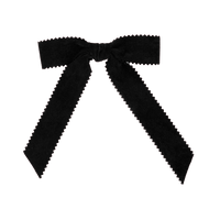 BANDEAU TEXTURED VELVET BOW CLIP