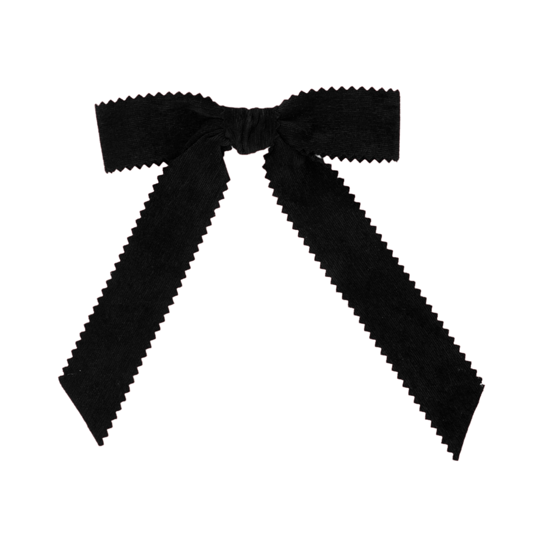 BANDEAU TEXTURED VELVET BOW CLIP