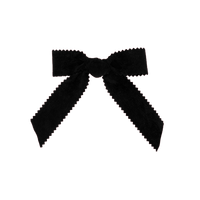 BANDEAU TEXTURED VELVET BOW CLIP