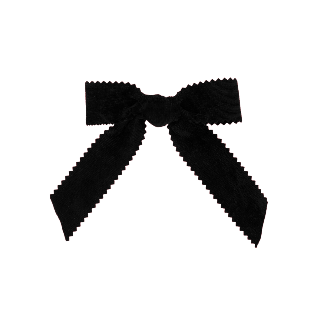 BANDEAU TEXTURED VELVET BOW CLIP