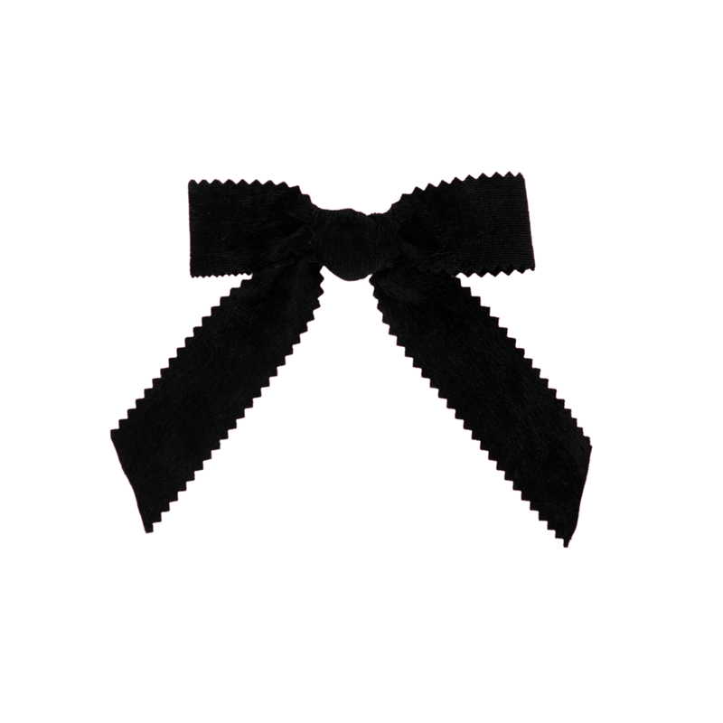 BANDEAU TEXTURED VELVET BOW CLIP