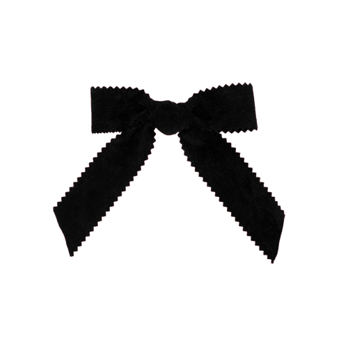 BANDEAU TEXTURED VELVET BOW CLIP
