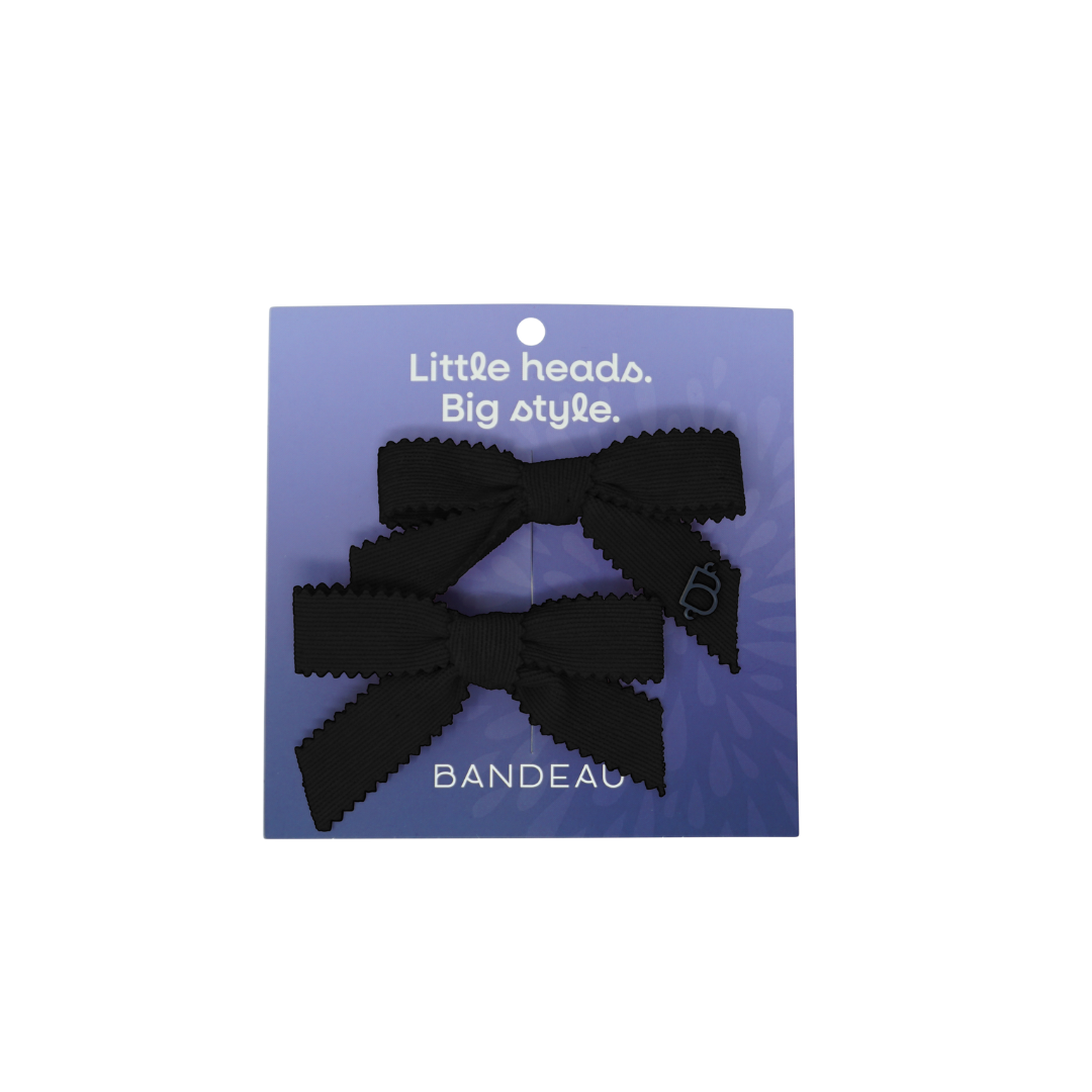 BANDEAU TEXTURED VELVET BOW CLIP