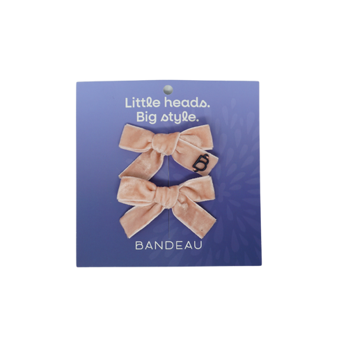 BANDEAU VELVET MINI BOW CLIP SET
