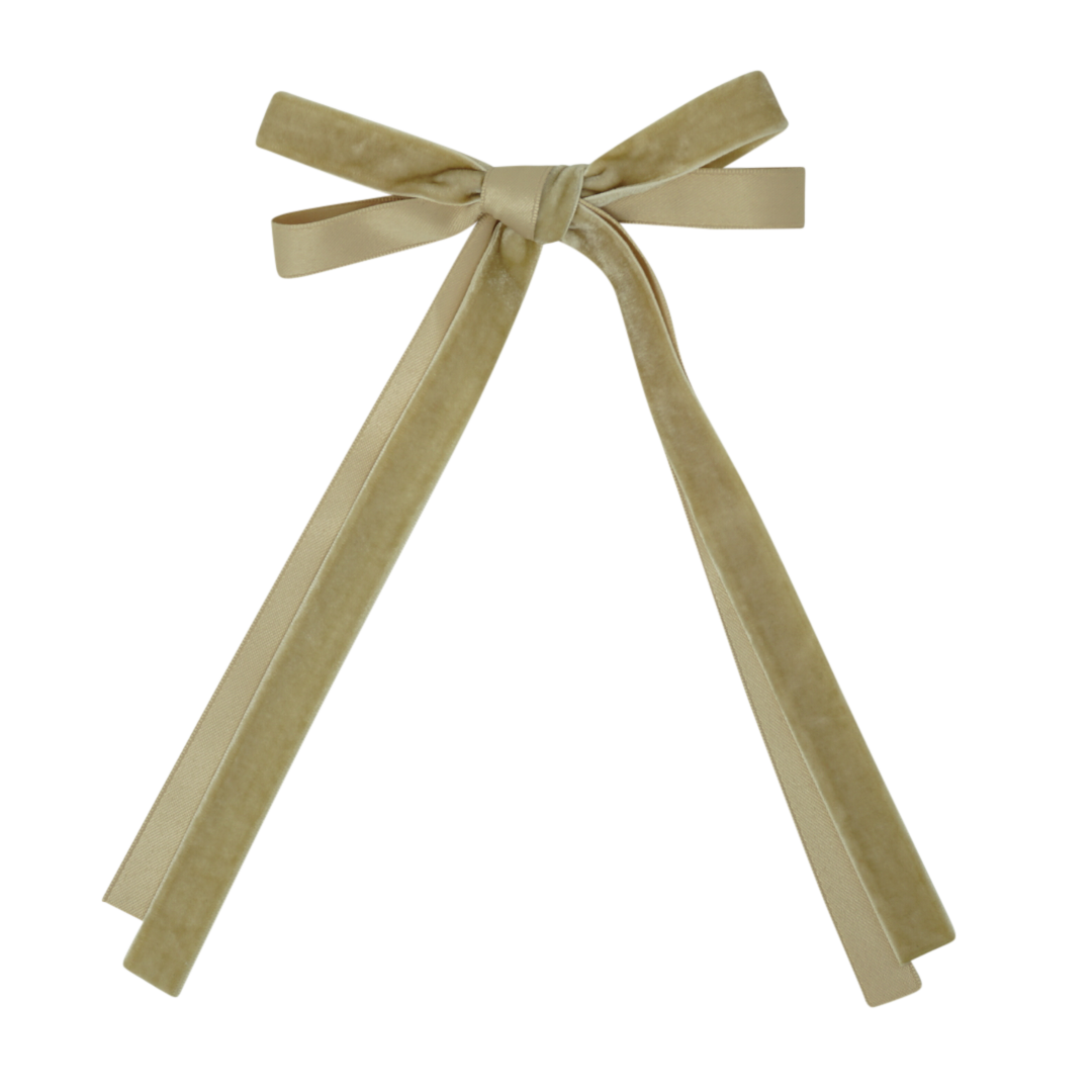 BANDEAU VELVET & SATIN BOW CLIP