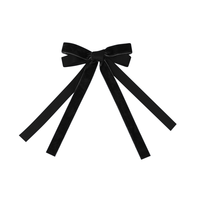 BANDEAU VELVET & SATIN BOW CLIP