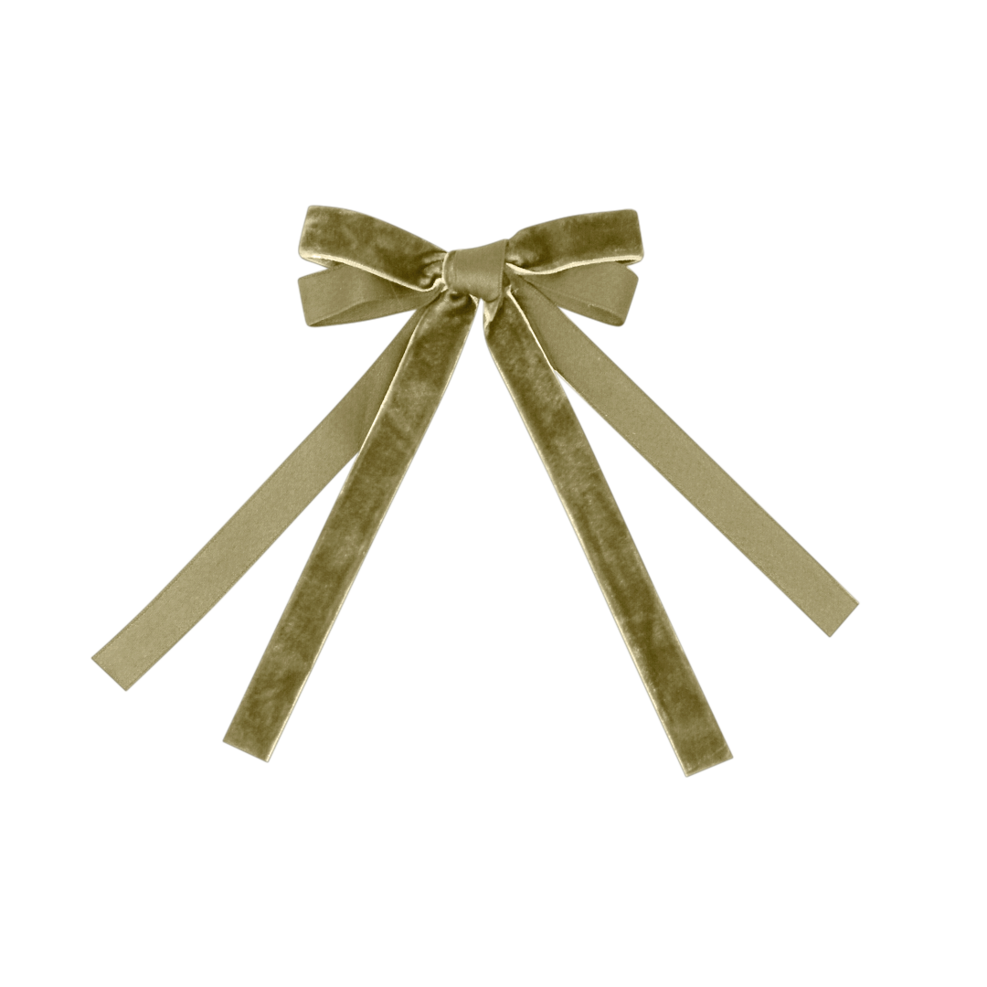 BANDEAU VELVET & SATIN BOW CLIP