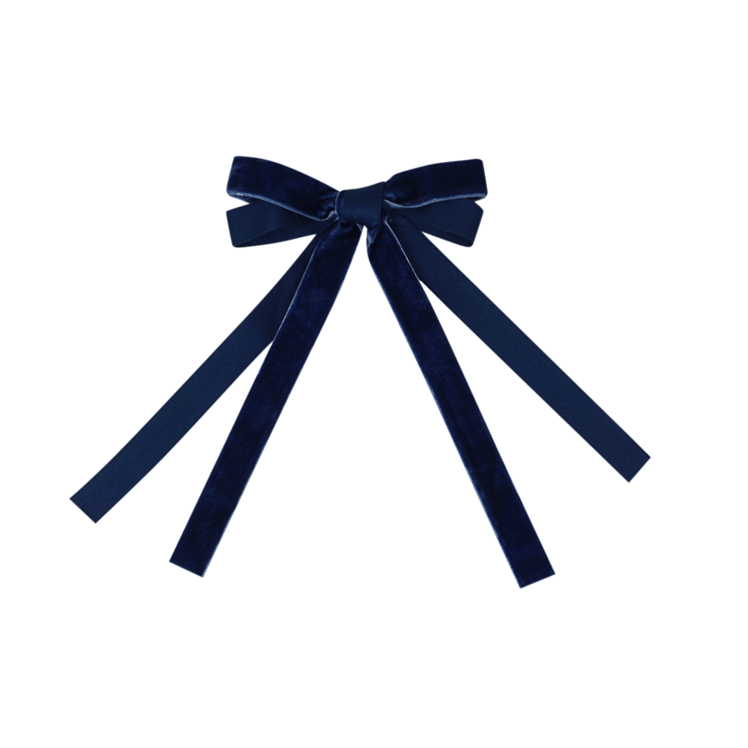 BANDEAU VELVET & SATIN BOW CLIP