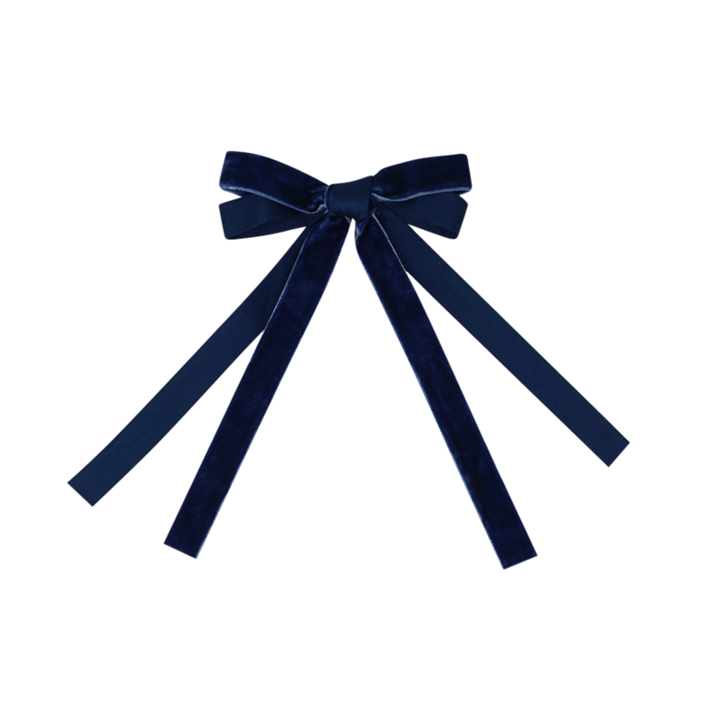 BANDEAU VELVET & SATIN BOW CLIP