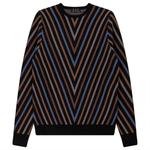 WB2CM7926TE  DICIANOVE LADIES MULTI V STRIPED SWEATER