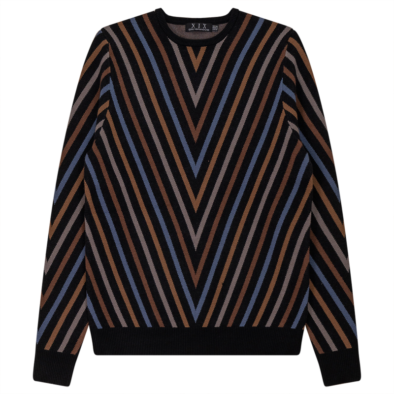 WB2CM7926TE  DICIANOVE LADIES MULTI V STRIPED SWEATER