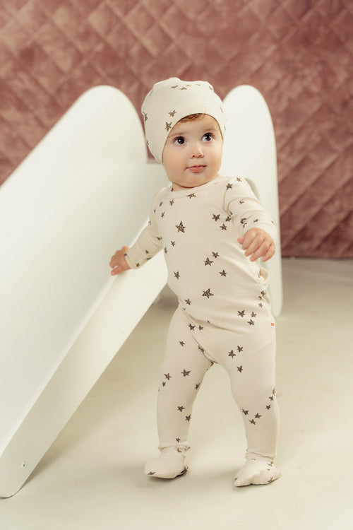WB2CP4657B HOPSCOTCH  LEOPARD STARS FOOTIE W HAT