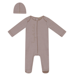 FRAGILE BEBE WIDE RIBBED FOOTIE + HAT WB2CP4687
