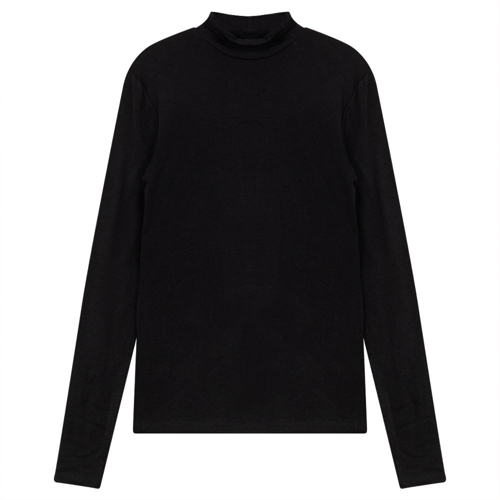 WB2CYT1852T UNCLEAR TEEN SOLID TIE MOCK NECK T-SHIRT