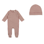 ANALOGIE TINY STRIPE FOOTIE + BEANIE