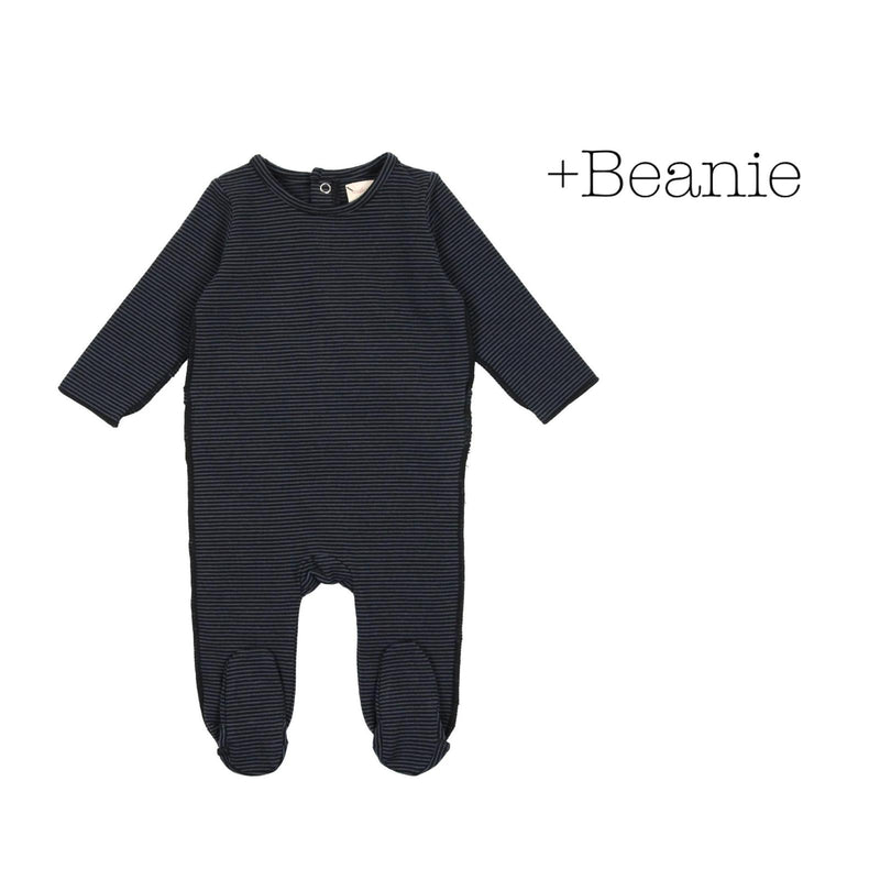 ANALOGIE TINY STRIPE FOOTIE + BEANIE