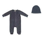 LILETTE VELOUR RIBBED LOGO FOOTIE+BEANIE