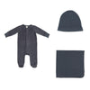 LILETTE VELOUR RIBBED LOGO FOOTIE 3PC SET