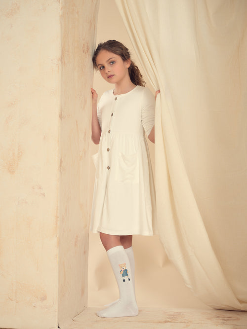 874 ZUBII GRAPHIC BEAR KNEE SOCK