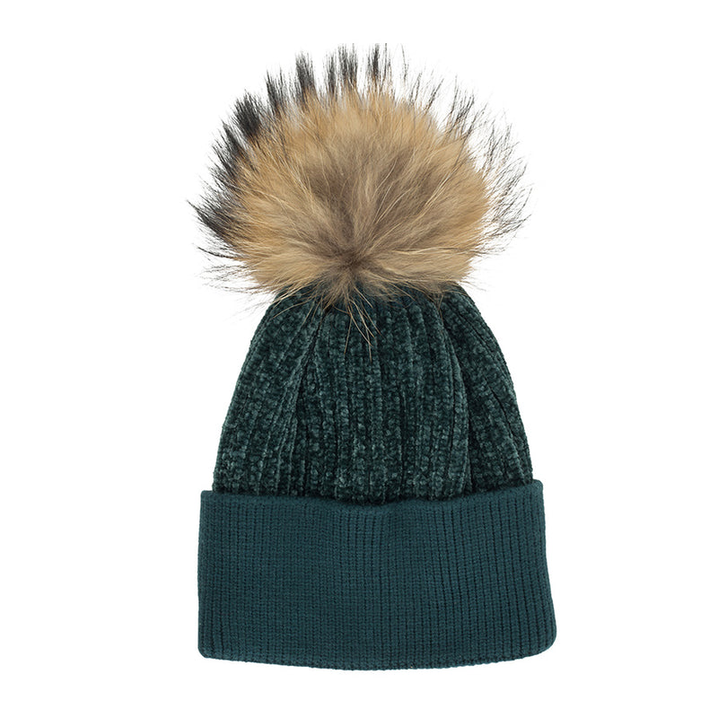 AT37 ATIFA CHENILLE HAT WITH POM POM