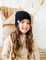 JACQUELINE & JAC THICK RIBBED KNIT BEANIE