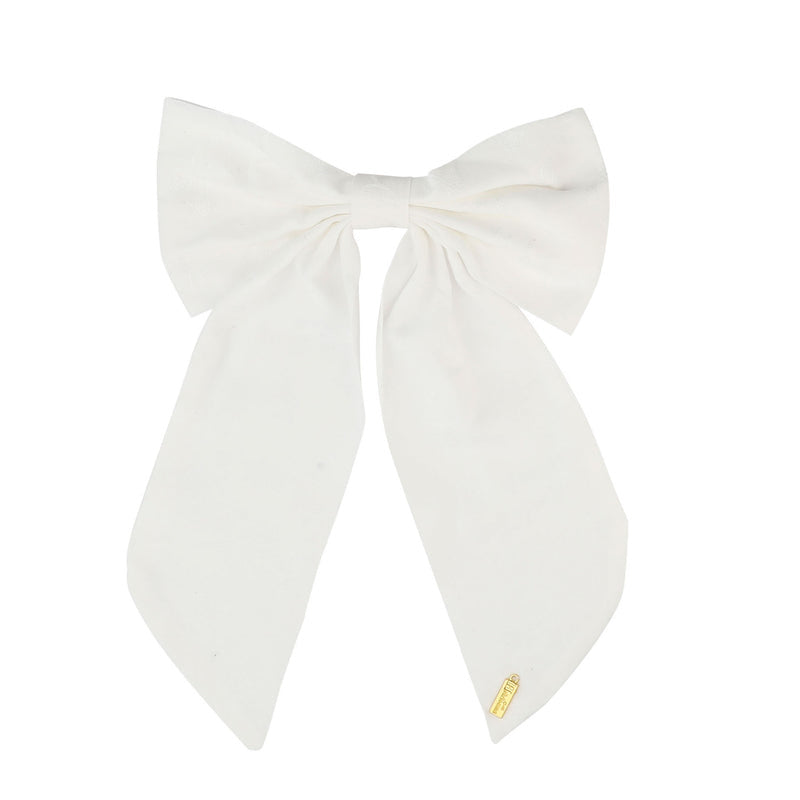 C1258L HEIRLOOMS BUTTERFLY PRINT LONG BOW WHITE